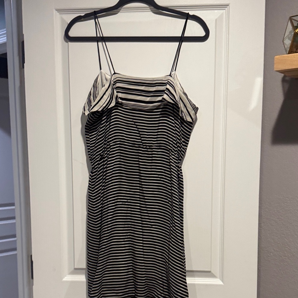 Madewell Black and White Striped Mini Dress - Picture 6 of 8